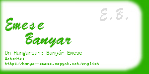 emese banyar business card